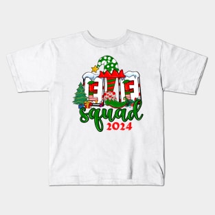 Elf Squad 2024 Xmas Crew Kids T-Shirt